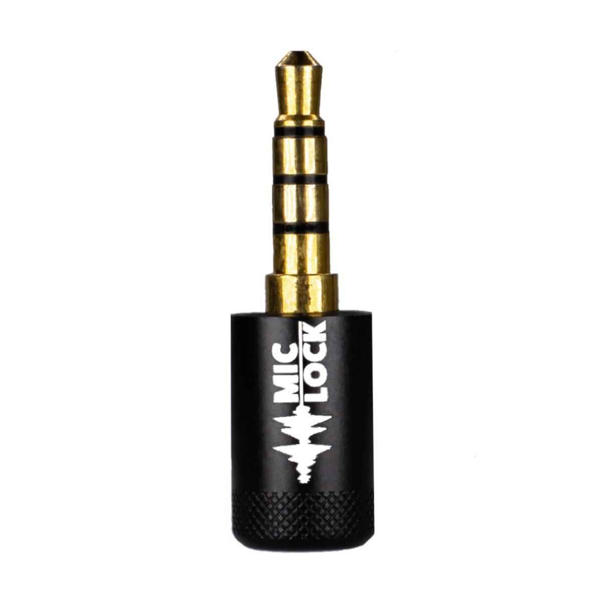 Mic-Lock 3.5mm Single-Ended Microphone Blocker- Metallic Black - Mic-Lock