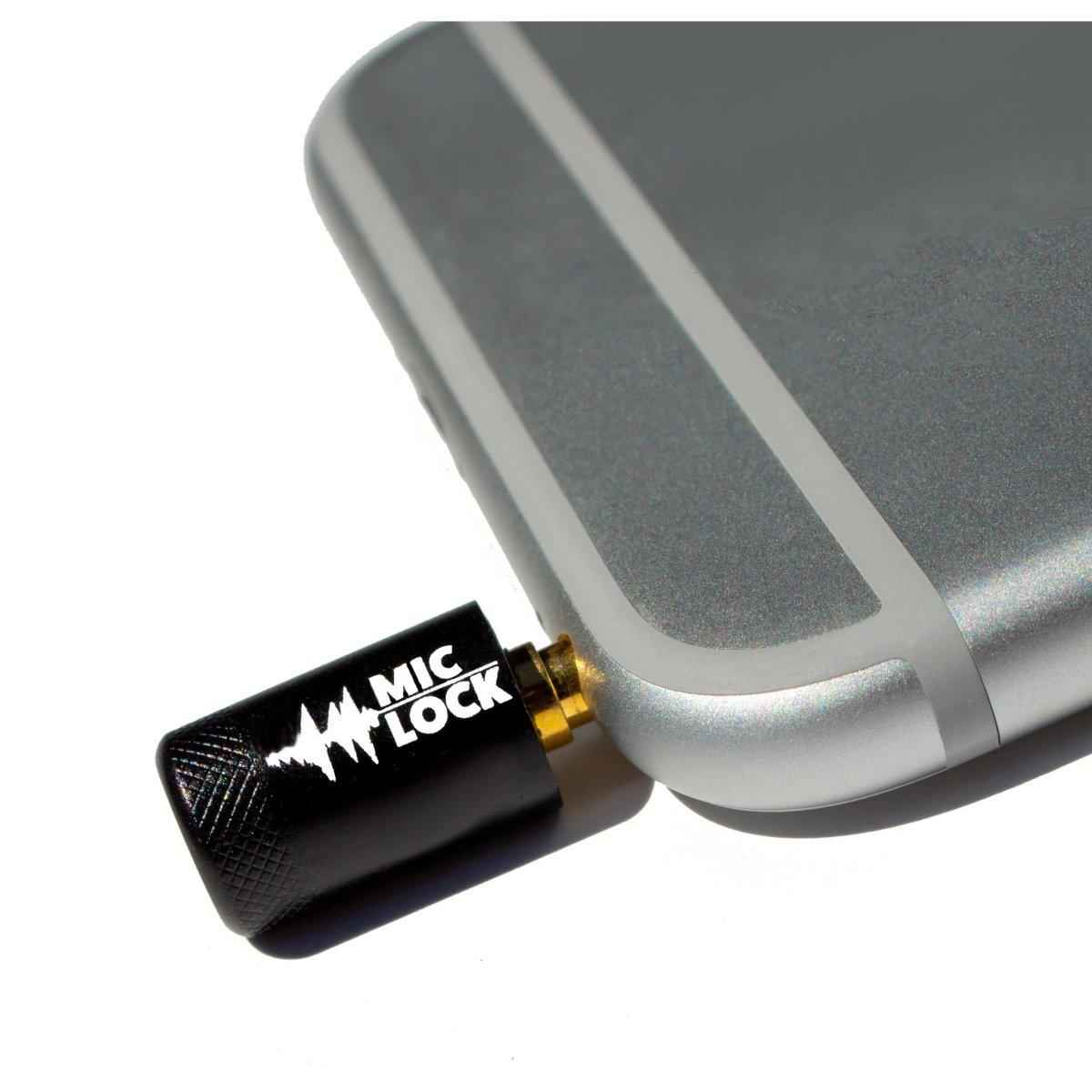 Mic-Lock 3.5mm Single-Ended Microphone Blocker- Metallic Black - Mic-Lock