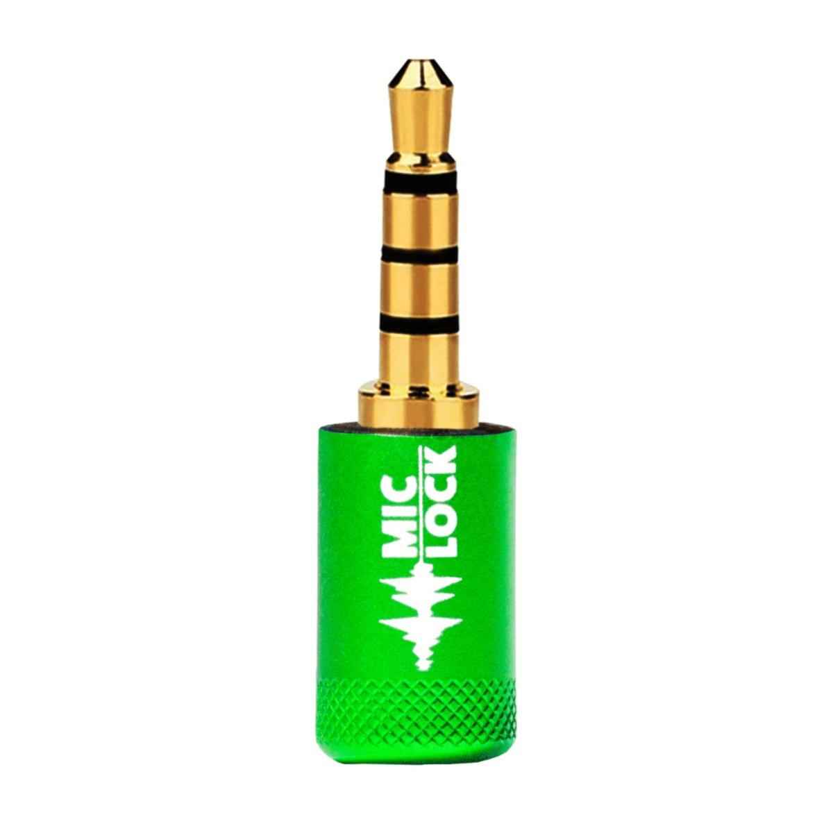 Mic-Lock 3.5mm Single-Ended Microphone Blocker- Metallic Green - Mic-Lock