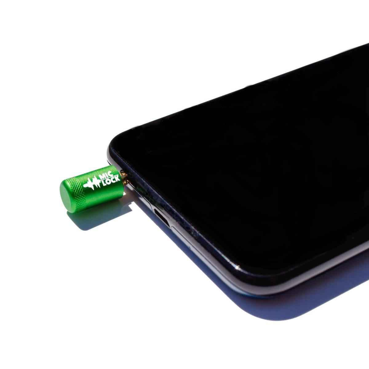 Mic-Lock 3.5mm Single-Ended Microphone Blocker- Metallic Green - Mic-Lock
