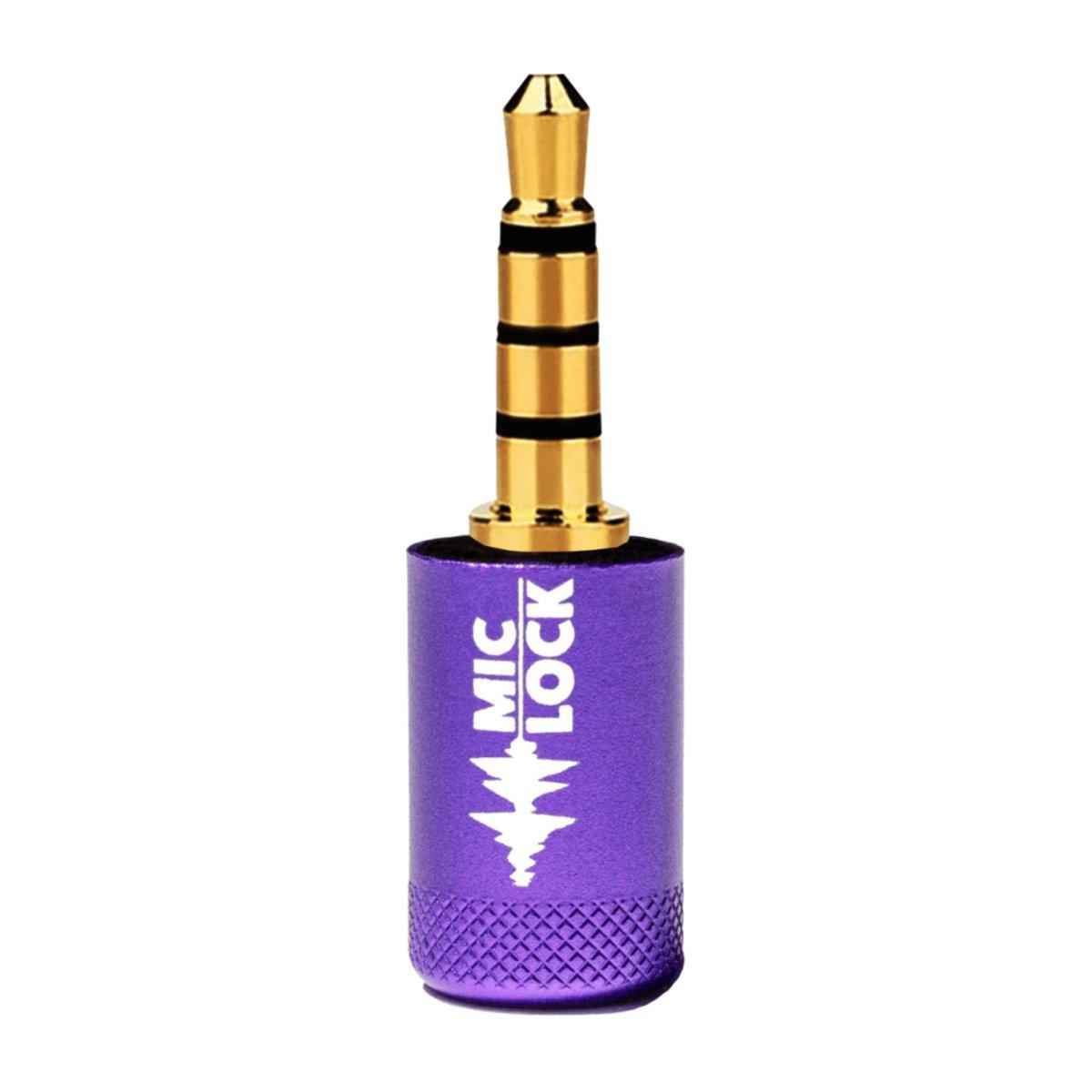 Mic-Lock 3.5mm Single-Ended Microphone Blocker- Metallic Purple - Mic-Lock