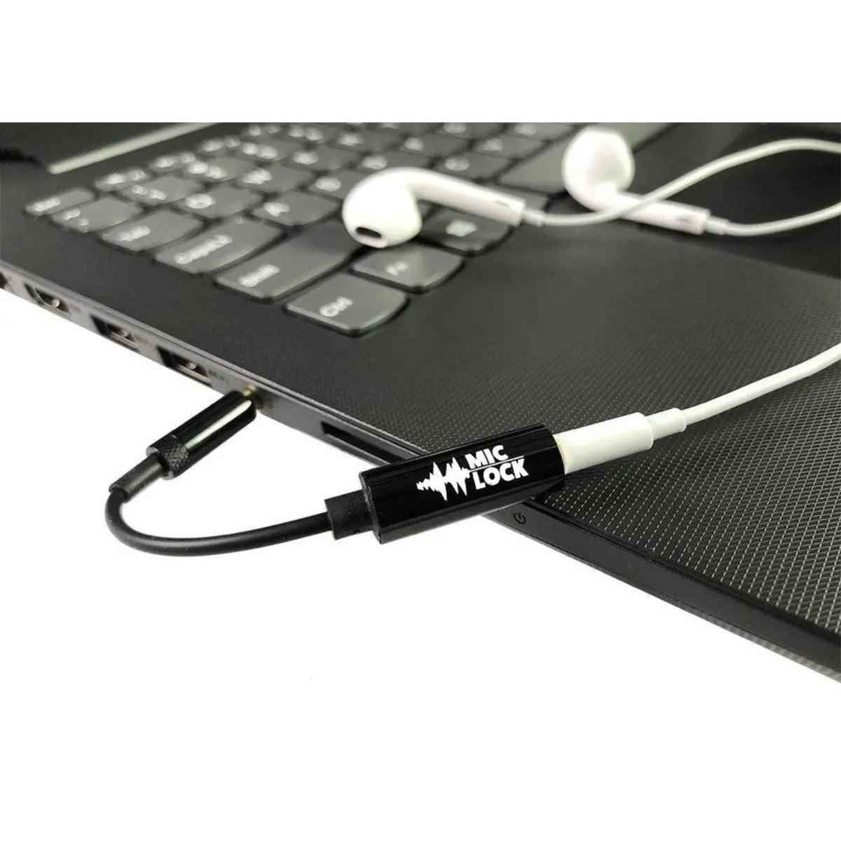 Mic-Lock 3.5mm Soundpass Microphone Blocker- Black - Mic-Lock