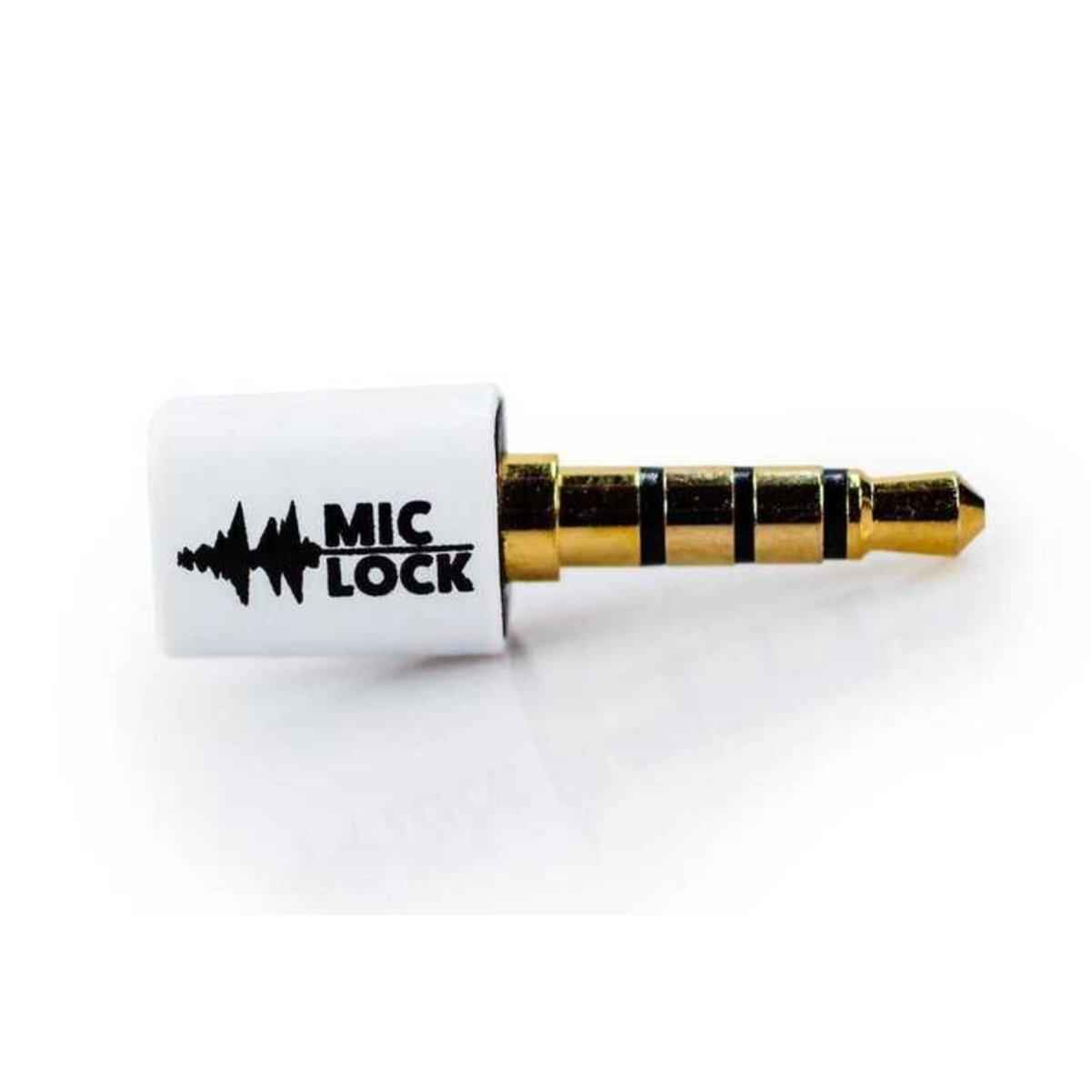 Mic-Lock Mini 3.5mm Single-Ended Microphone Blocker- White - Mic-Lock
