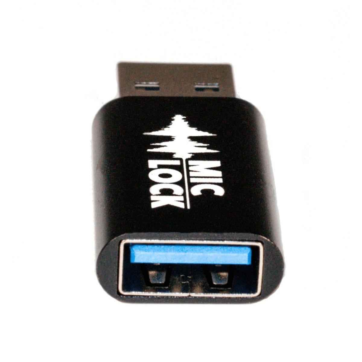 Mic-Lock USB-A to USB-A Secure charger - Black - Mic-Lock