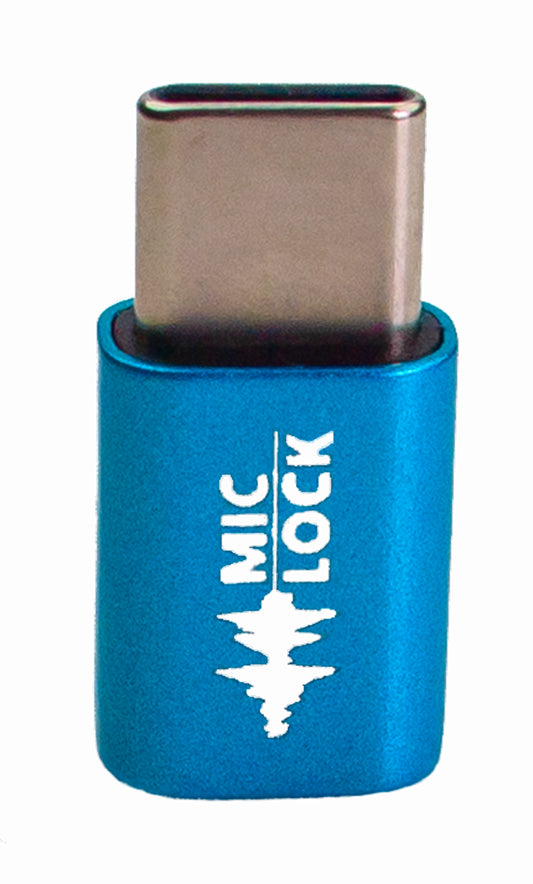 Mic-Lock USB-C Mini Single Ended Microphone Blocker Blue