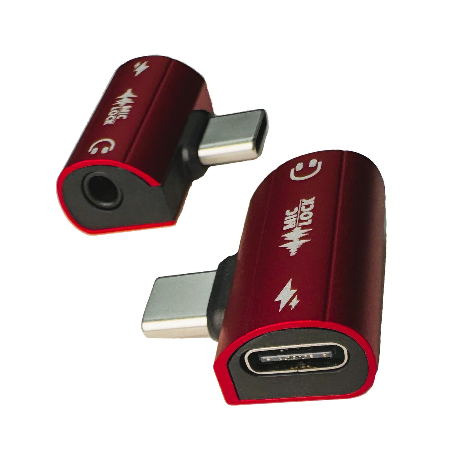 Mic-Lock USB-C Microphone Blocker HiFi SoundPass & Secure Charger Red