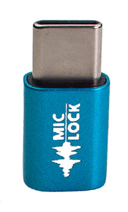 Mic-Lock USB-C Mini Single Ended Microphone Blocker Blue