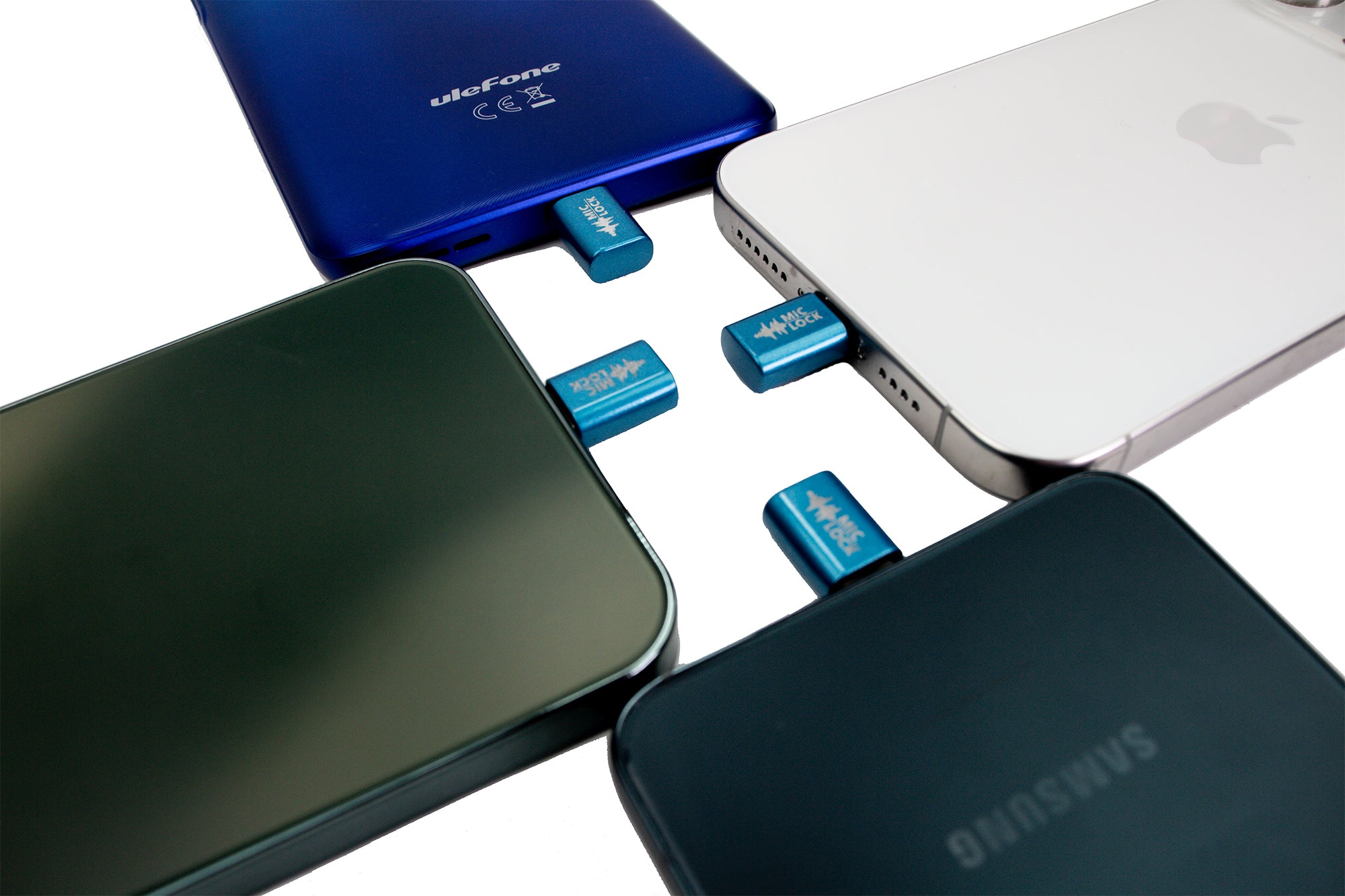 Mic-Lock USB-C Mini Single Ended Microphone Blocker Blue