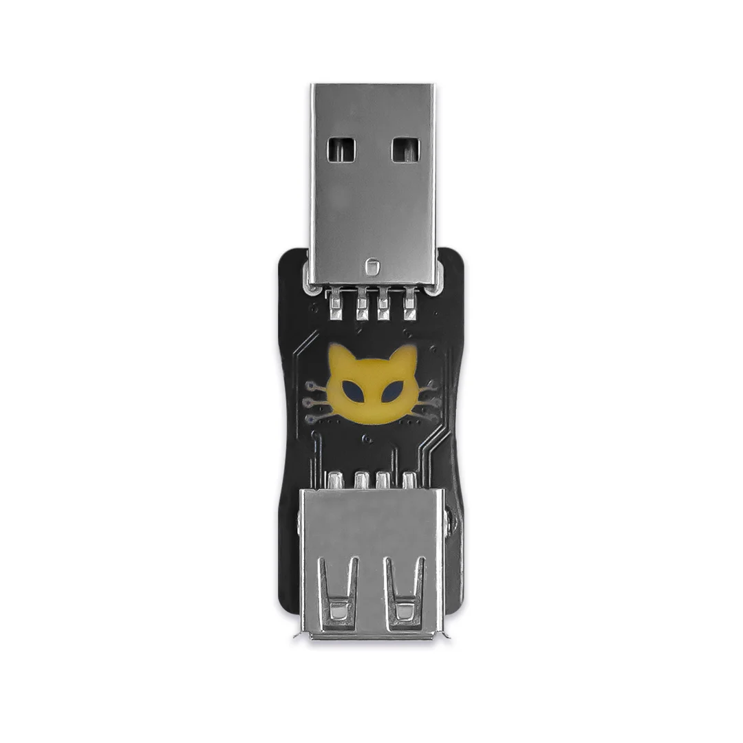 Paw detector front, showing the USB-A connectors and cat logo