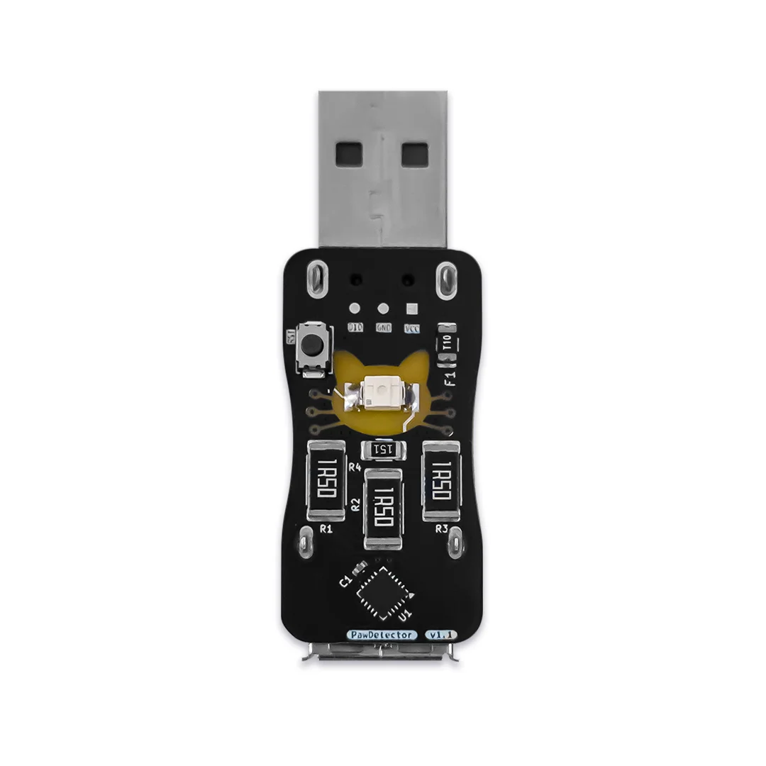 Paw detector rear, showing the circuit board and connectors