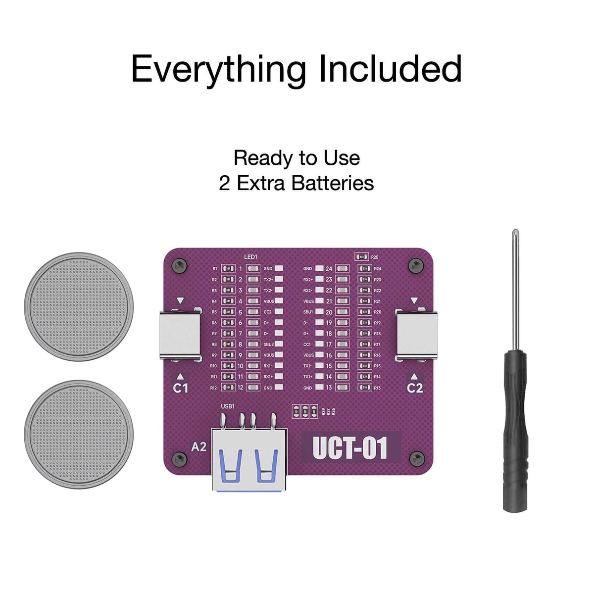 AHHOMATATA UCT-01 USB-C and USB-A Cable Continuity Tester