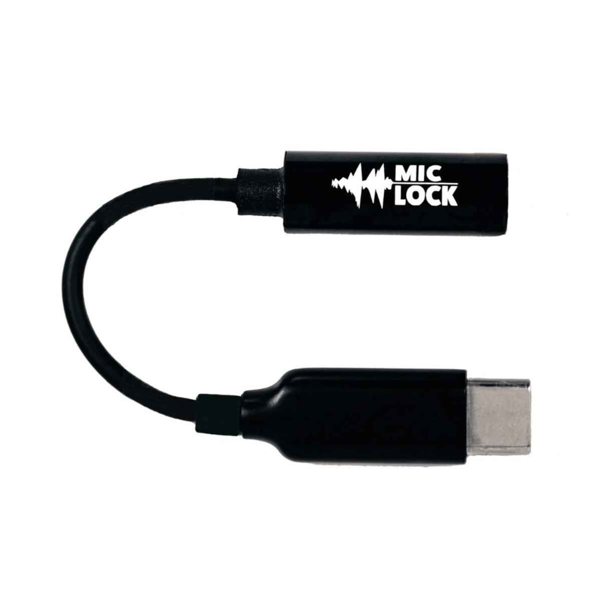 Black USB-C SoundPass microphone blocker.