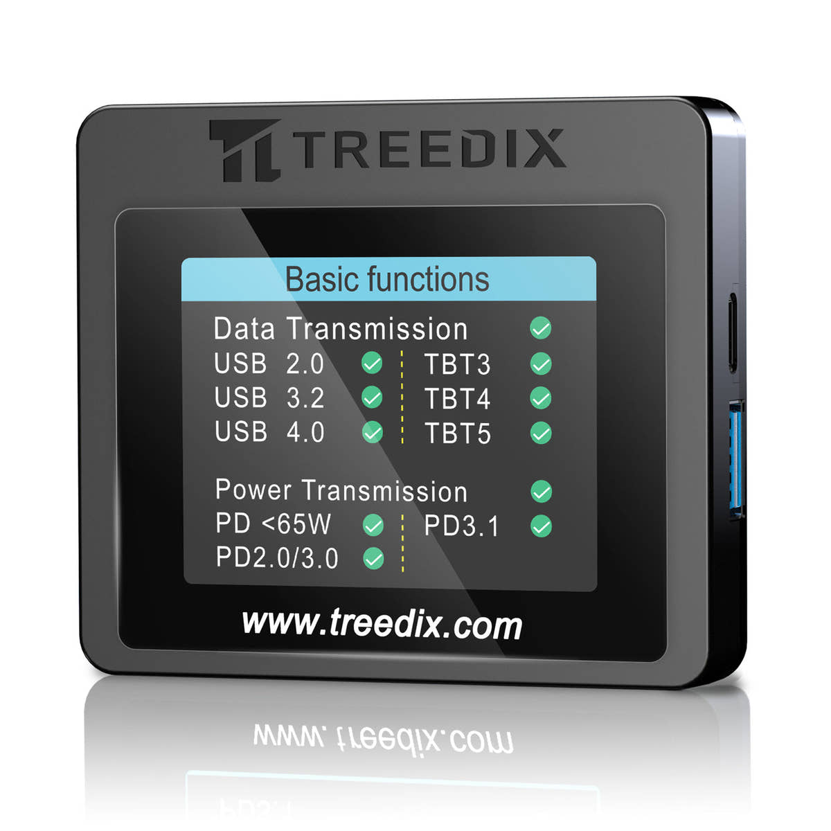 Treedix USB cable tester with 2.4-inch display