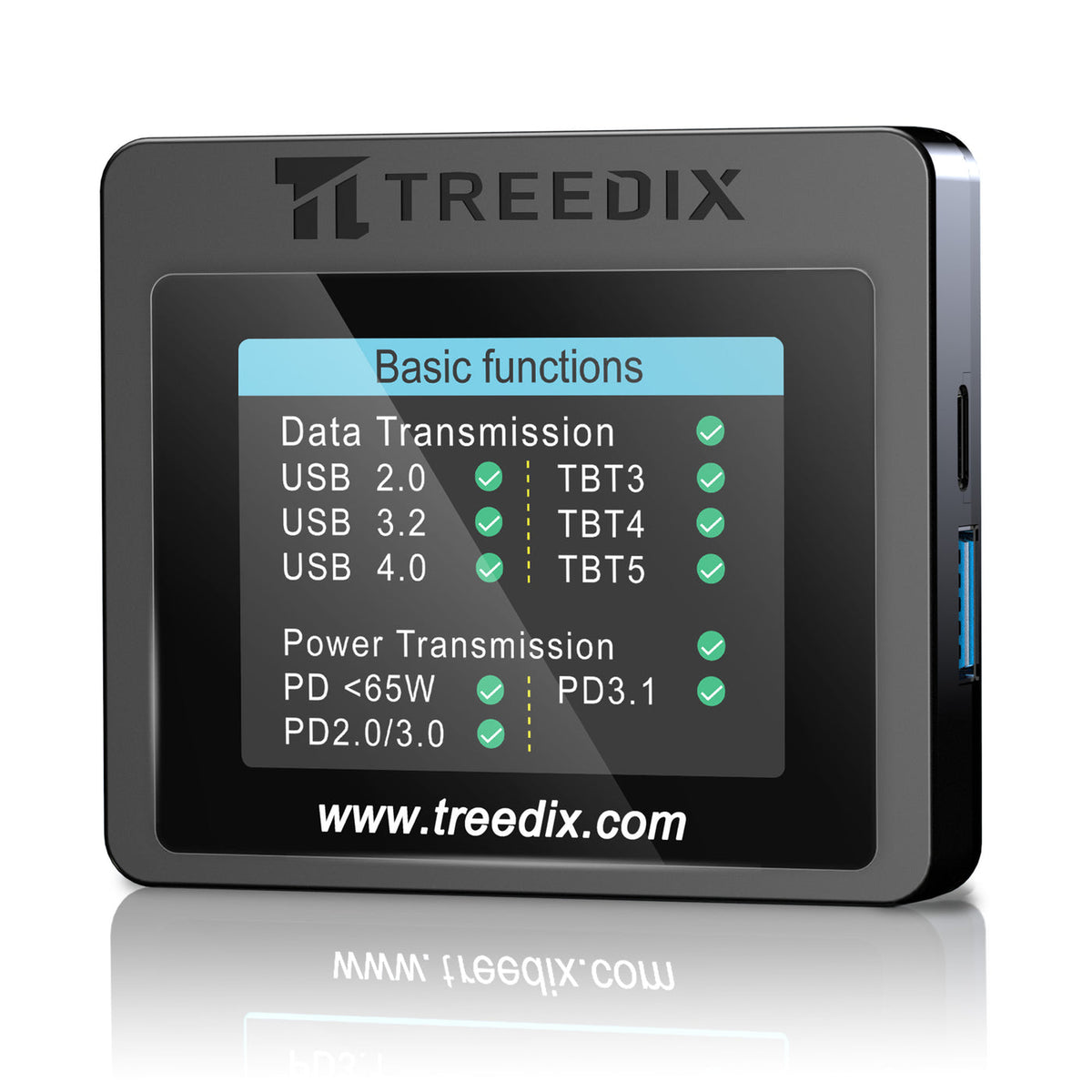 Treedix USB cable tester with 2.4-inch display
