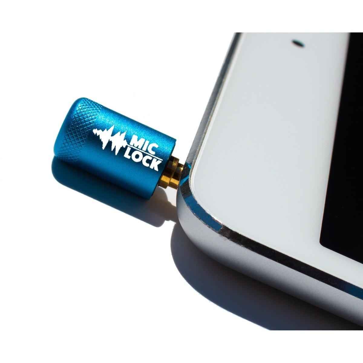 Mic-Lock 3.5mm Single-Ended Microphone Blocker- Metallic Blue - Mic-Lock