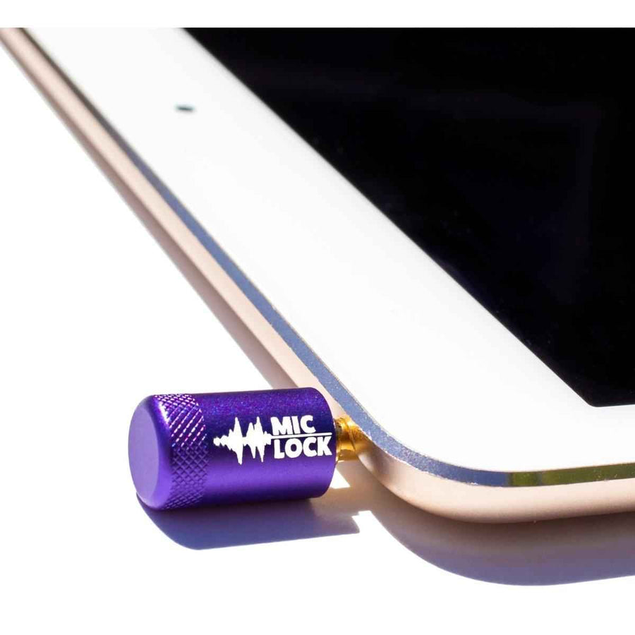 Mic-Lock 3.5mm Single-Ended Microphone Blocker- Metallic Purple - Mic-Lock