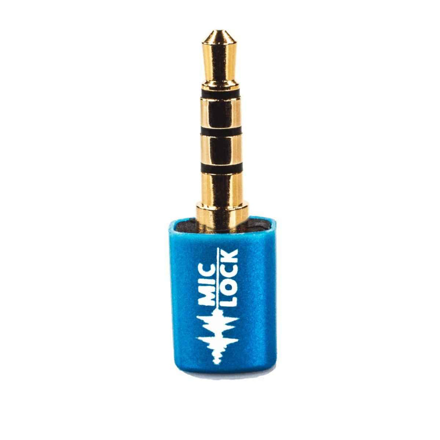 Mic-Lock Mini 3.5mm Single-Ended Microphone Blocker - Blue - Mic-Lock