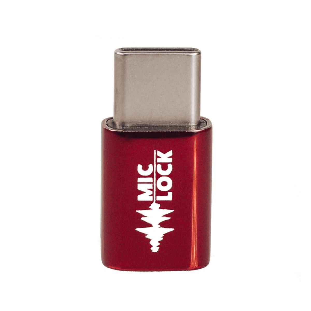 Mic-Lock Mini USB-C Single-Ended Microphone Blocker - Mirror Red - Mic-Lock