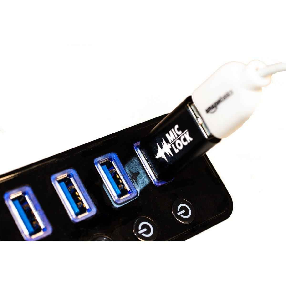 Mic-Lock USB-A to USB-A Secure charger - Black - Mic-Lock